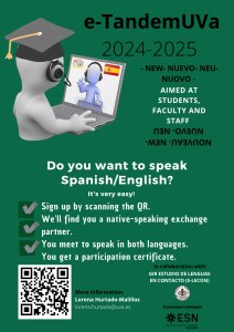 cartel e-TandemUVa 2024 INGLÉS